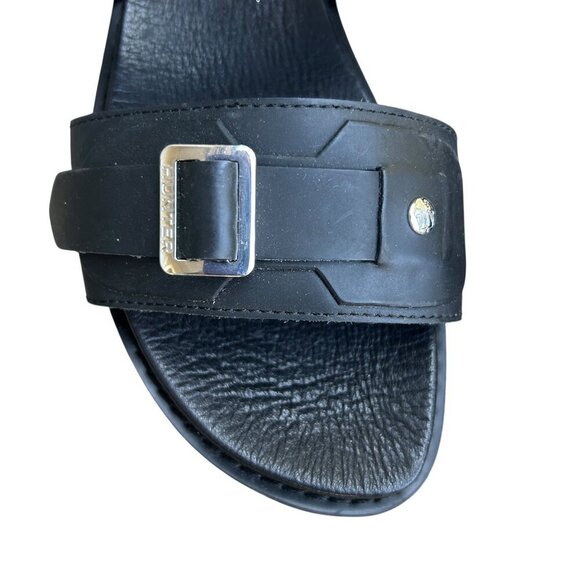 Hunter Black Double Buckle Platform Sandals Size 39 US 8 - Picture 4 of 10